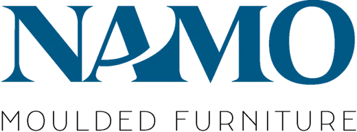 New NAMO Moulded Furniture logo in blue