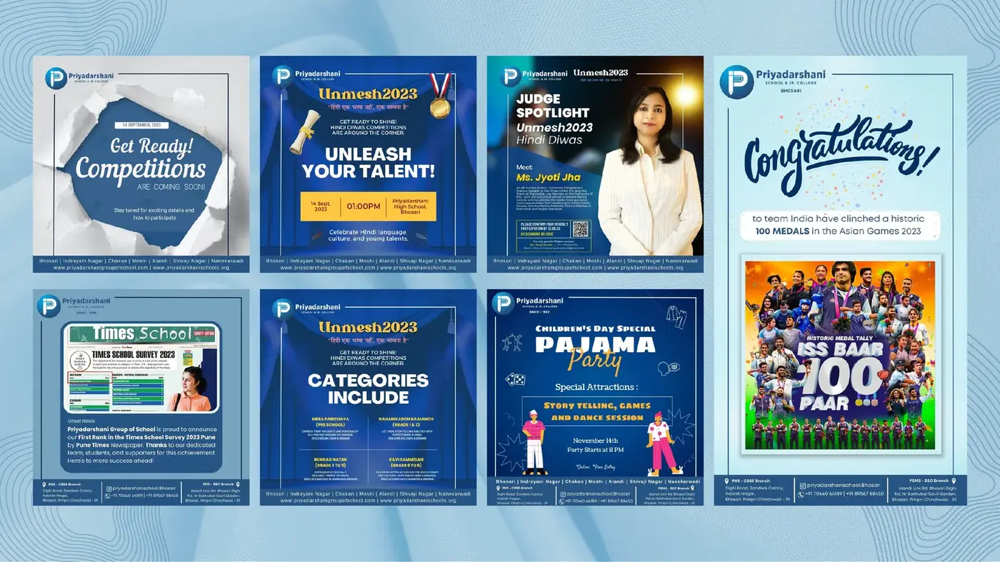 Priyadarshani social media posts: competitions, Unmesh 2023, Children's Day