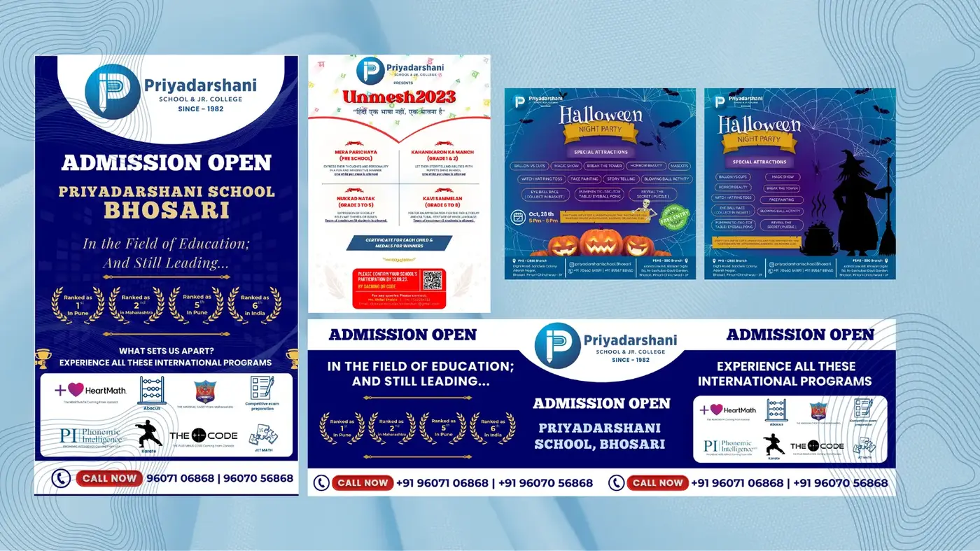 Priyadarshani admission open creatives and Halloween posts