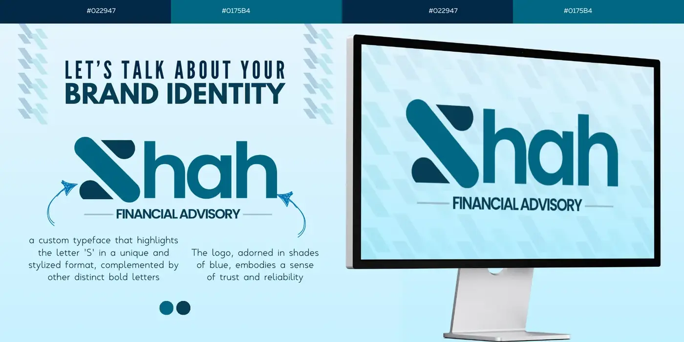 Shah Financial Advisory brand work by Clicks and Co Media